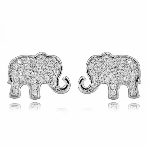 elefant øreringe i sølv
