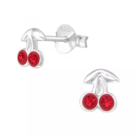 Billige kirsebær øreringe i sølv