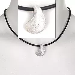 Randers Sølv vedhæng med halskæde i sølv med gummibånd