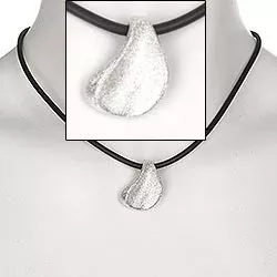 Elegant Randers Sølv vedhæng med halskæde i sølv med gummibånd