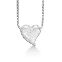 Randers Sølv hjerte Halskæde med vedhæng i sølv