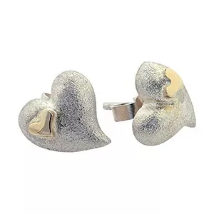 Randers Sølv øreringe i sølv med 14 karat guld