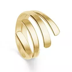 Randers Sølv ring i 14 karat guld