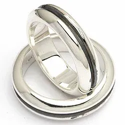 Vielsesringe fra randers sølv i oxideret sterlingsølv