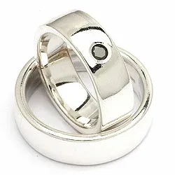 Vielsesringe fra randers sølv i sølv 0,10 ct