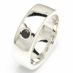 Vielsesring fra randers sølv i sølv 0,10 ct