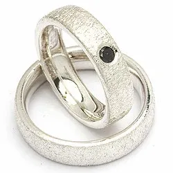 Vielsesringe fra randers sølv i sølv 0,10 ct