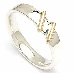 Vielsesring fra randers sølv i sølv og alm. guld