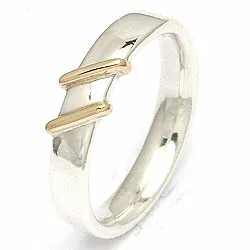 Vielsesring fra randers sølv i sølv og alm. guld