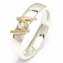 Vielsesring fra randers sølv i sølv og alm. guld