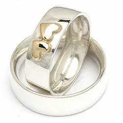 Vielsesringe fra randers sølv i sølv og alm. guld