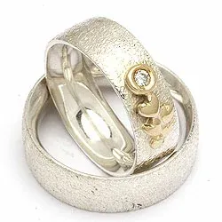 Vielsesringe fra randers sølv i sølv og alm. guld