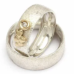 Vielsesringe fra randers sølv i sølv og alm. guld