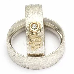 Vielsesringe fra randers sølv i sølv og alm. guld