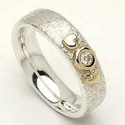 Vielsesring fra randers sølv i sølv og alm. guld