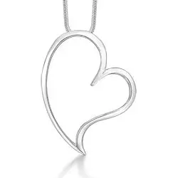 hjerte vedhæng i sølv