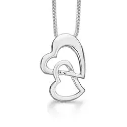 Randers Sølv hjerte vedhæng med halskæde i sølv