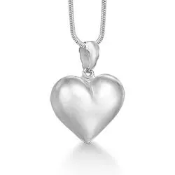 Randers Sølv hjerte vedhæng med halskæde i sølv