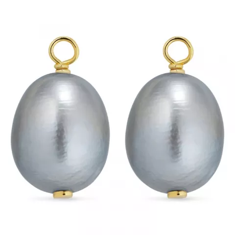 8-8,5 mm perle vedhæng til øreringe i forgyldt sølv