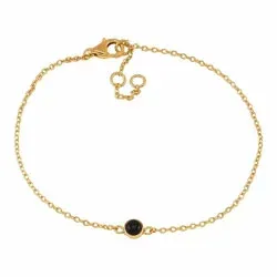 Nordahl Andersen Sweets sort onyks armbånd i forgyldt sølv sort onyks