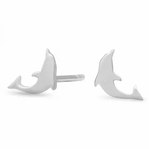 Nordahl Andersen delfin øreringe i rhodineret sølv