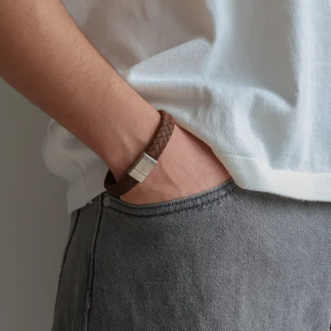 Nordahl andersen brune armbånd i læder
