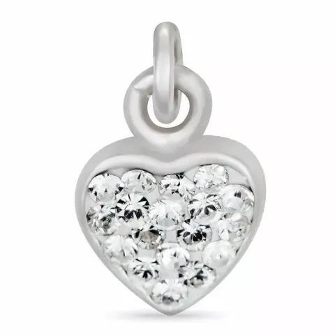 Nordahl Andersen hjerte armbånd i rhodineret sølv hvid zirkon