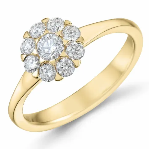diamantring i 14 karat guld 0,20 ct 0,40 ct
