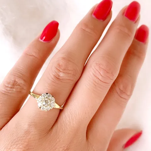 diamantring i 14 karat guld 0,20 ct 0,40 ct