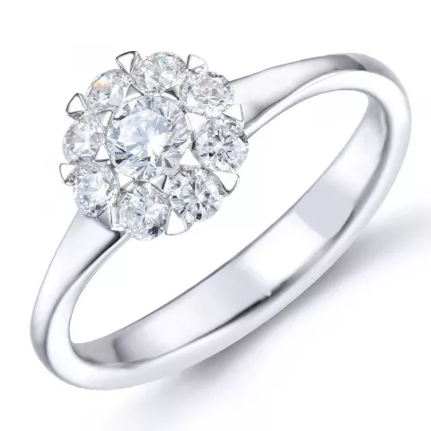 diamant ring i 14 karat hvidguld 0,20 ct 0,40 ct
