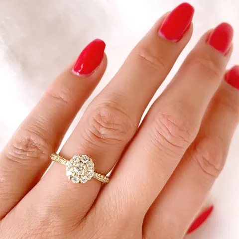diamantring i 14 karat guld 0,20 ct 0,55 ct