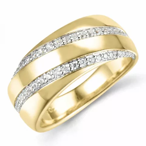 diamant ring i 14 karat guld.- og hvidguld 0,27 ct