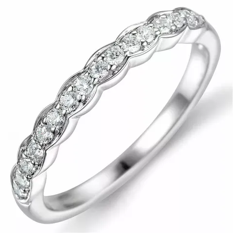 diamantring i 14 karat hvidguld 0,24 ct