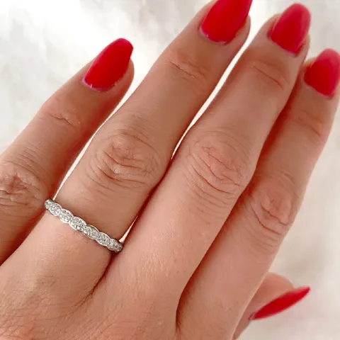 diamantring i 14 karat hvidguld 0,24 ct