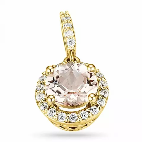 Elegant diamantvedhæng i 14 karat guld 0,75 ct 0,13 ct