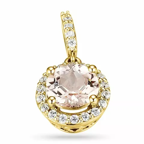 elegant diamantvedhæng i 14 karat guld 0,75 ct 0,13 ct