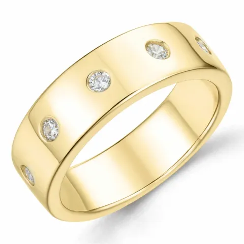 diamant ring i 14 karat guld 0,20 ct