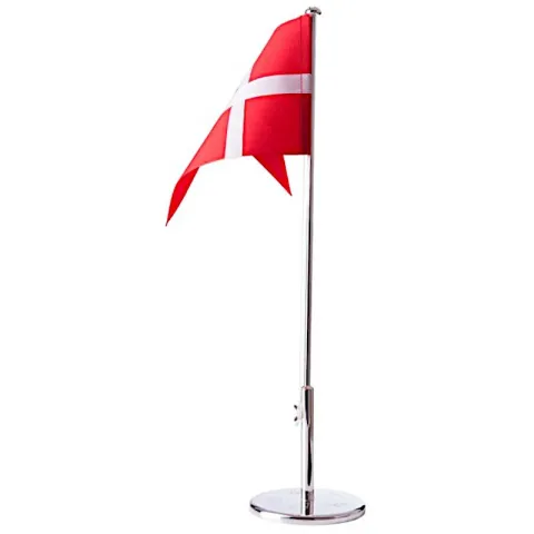 Dåbsgaver: 40 cm dannebrog flagstang i kunstlæder  model: 150-81024