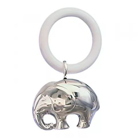 Dåbsgaver: elefant rangle i sølvplet  model: 150-87756