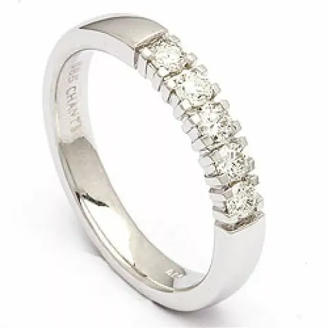 Kollektionsprøve i 14 karat hvidguld 5 x 0,05 ct