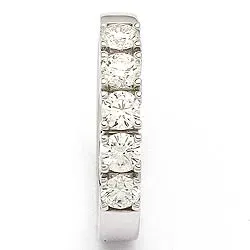 diamant alliancering i 14 karat hvidguld 5 x 0,20 ct