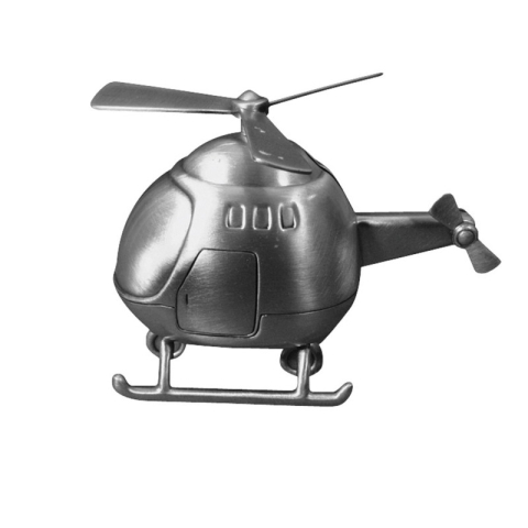 Dåbsgaver: helikopter sparebøsse i fortinnet  model: 152-76613