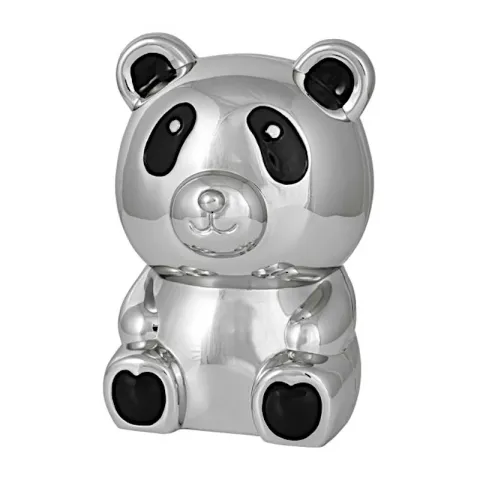Dåbsgaver: panda sparebøsse i forkromet  model: 152-86294