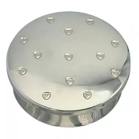 Dåbsgaver: 10 cm smykkeskrin sølvplet 154-96001