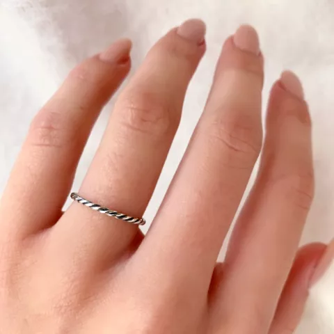 Blank Simple Rings ring i oxideret sterlingsølv