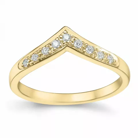 diamant ring i 14 karat guld 0,117 ct