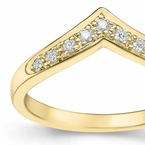 diamant ring i 14 karat guld 0,117 ct