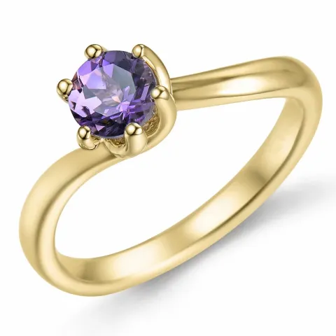 ametyst solitairering i 9 karat guld 0,47 ct