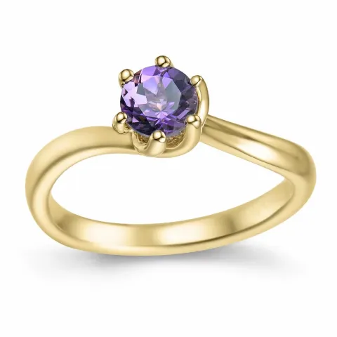 ametyst solitairering i 9 karat guld 0,47 ct