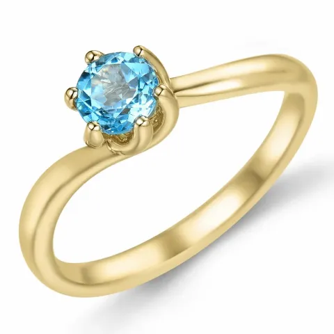 topas solitairering i 9 karat guld 0,65 ct